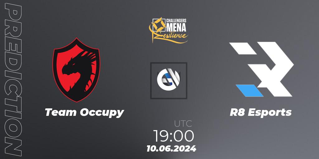 Team Occupy vs R8 Esports: Betting TIp, Match Prediction. 10.06.2024 at 19:00. VALORANT, VALORANT Challengers 2024 MENA: Resilience Split 2 - Levant and North Africa