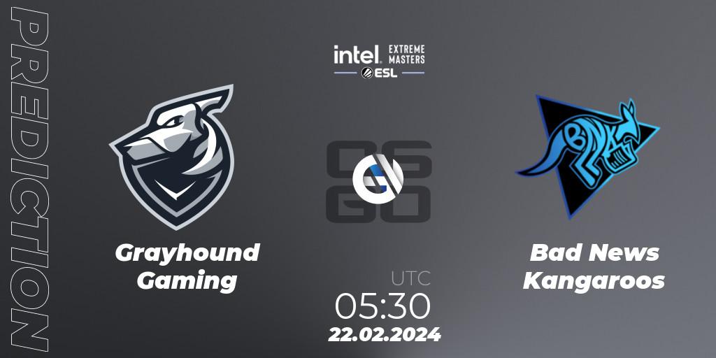 Grayhound Gaming vs Bad News Kangaroos: Betting TIp, Match Prediction. 22.02.24. CS2 (CS:GO), Intel Extreme Masters Dallas 2024: Oceanic Closed Qualifier