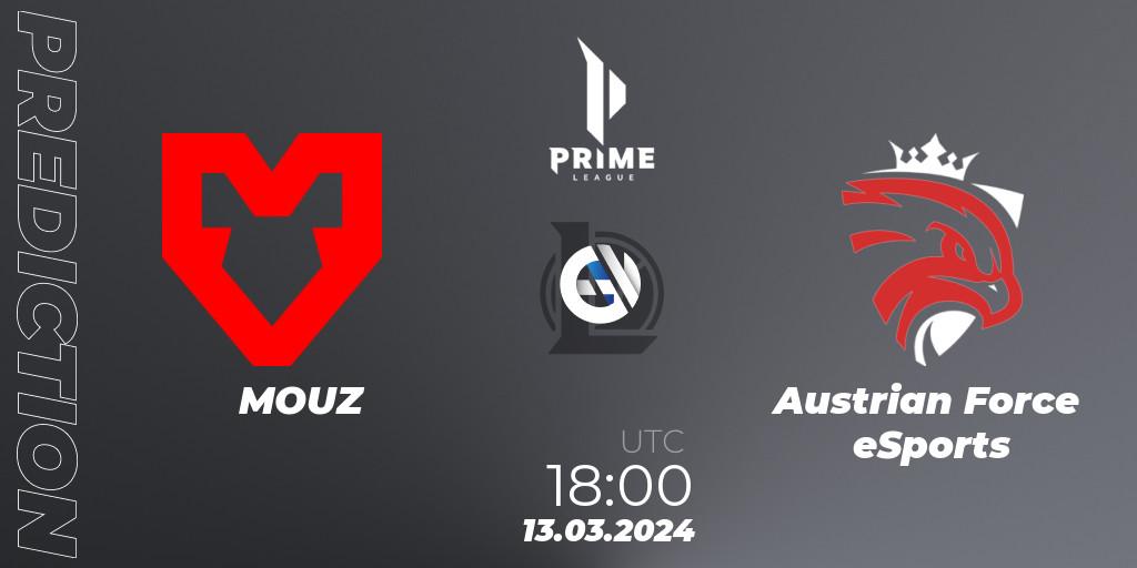 MOUZ vs Austrian Force eSports: Betting TIp, Match Prediction. 13.03.24. LoL, Prime League Spring 2024 - Group Stage