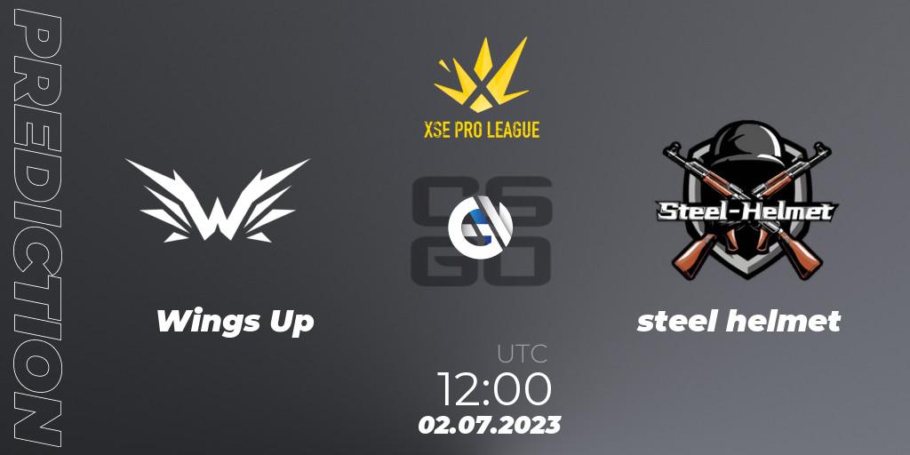 Wings Up vs steel helmet: Betting TIp, Match Prediction. 02.07.2023 at 12:00. Counter-Strike (CS2), XSE Pro League: Online Stage