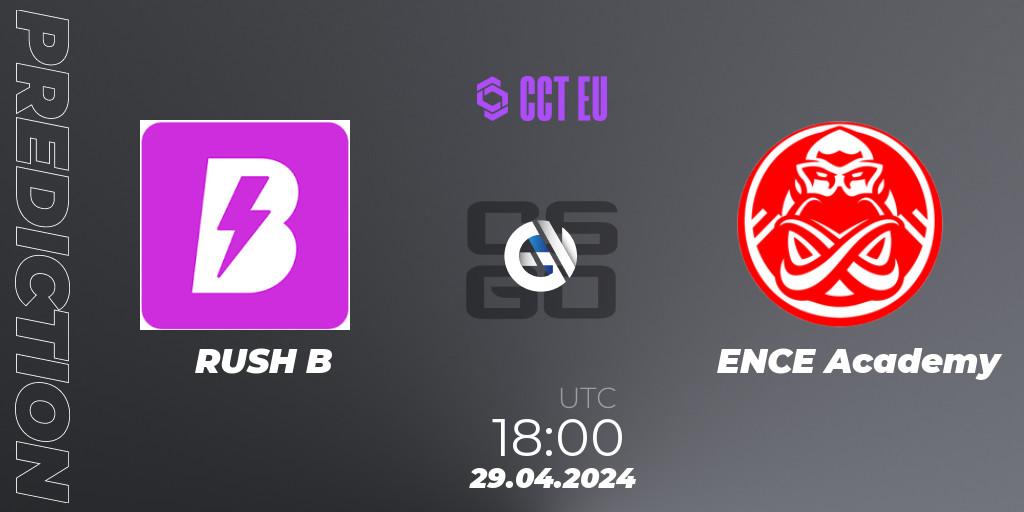 RUSH B vs ENCE Academy: Betting TIp, Match Prediction. 29.04.2024 at 19:00. Counter-Strike (CS2), CCT Season 2 Europe Series 2 