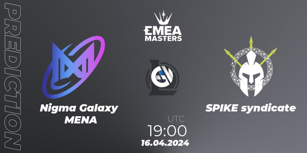 Nigma Galaxy MENA vs SPIKE syndicate: Betting TIp, Match Prediction. 16.04.24. LoL, EMEA Masters Spring 2024 - Play-In