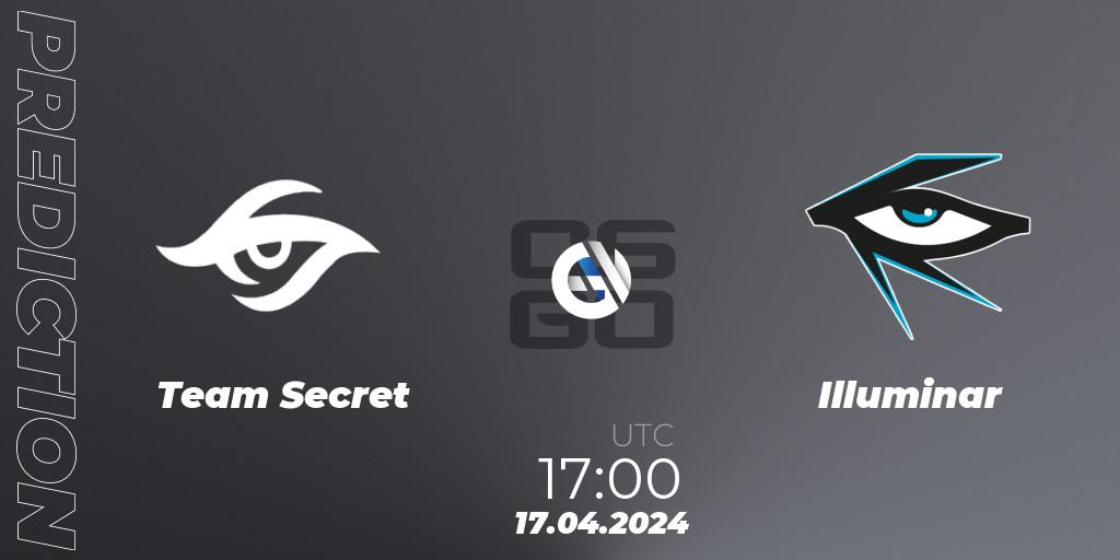Team Secret vs Illuminar: Betting TIp, Match Prediction. 17.04.24. CS2 (CS:GO), CCT Season 2 Europe Series 1 Closed Qualifier