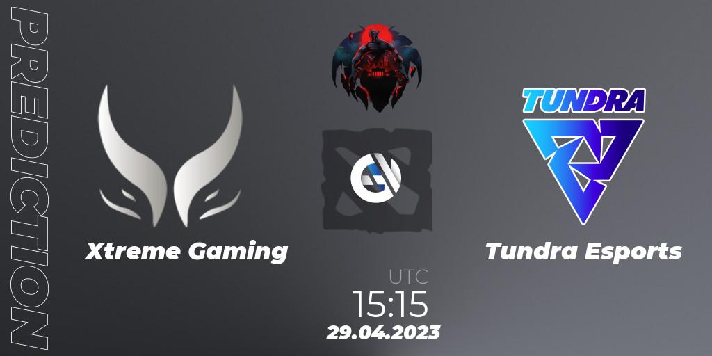 Xtreme Gaming vs Tundra Esports: Betting TIp, Match Prediction. 29.04.2023 at 15:39. Dota 2, The Berlin Major 2023 ESL - Group Stage