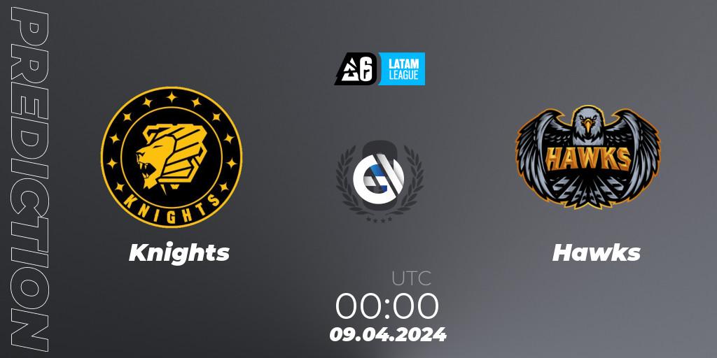 Knights vs Hawks: Betting TIp, Match Prediction. 09.04.2024 at 00:00. Rainbow Six, LATAM League 2024 - Stage 1: LATAM South