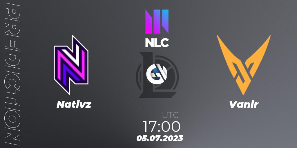 Nativz vs Vanir: Betting TIp, Match Prediction. 05.07.2023 at 17:00. LoL, NLC Summer 2023 - Group Stage