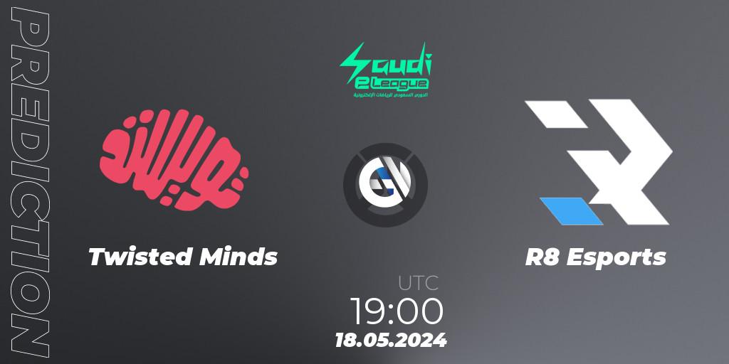 Twisted Minds vs R8 Esports: Betting TIp, Match Prediction. 18.05.2024 at 19:00. Overwatch, Saudi eLeague 2024 - Major 2 Phase 1