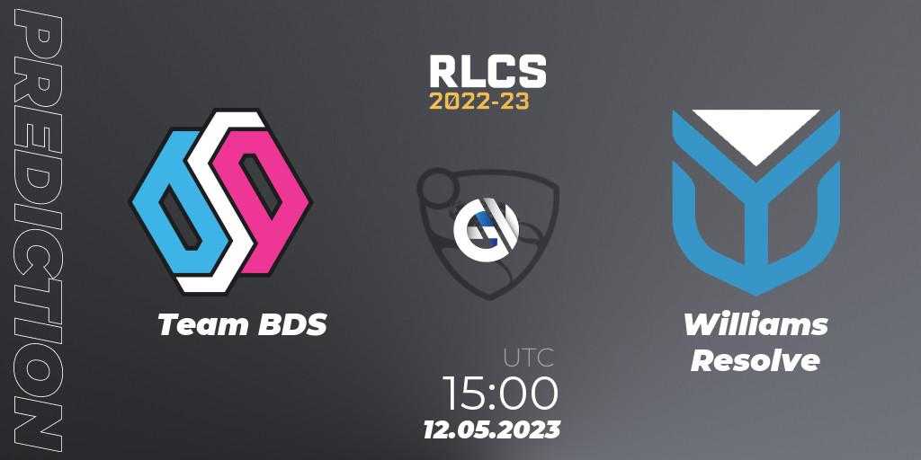 Team BDS vs Williams Resolve: Betting TIp, Match Prediction. 12.05.23. Rocket League, RLCS 2022-23 - Spring: Europe Regional 1 - Spring Open