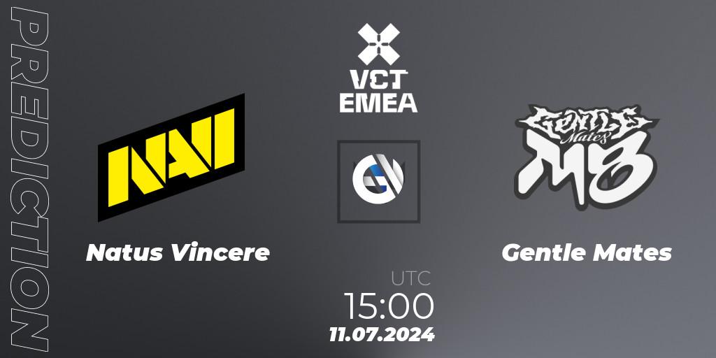Natus Vincere vs Gentle Mates: Betting TIp, Match Prediction. 11.07.2024 at 16:00. VALORANT, VALORANT Champions Tour 2024: EMEA League - Stage 2 - Group Stage