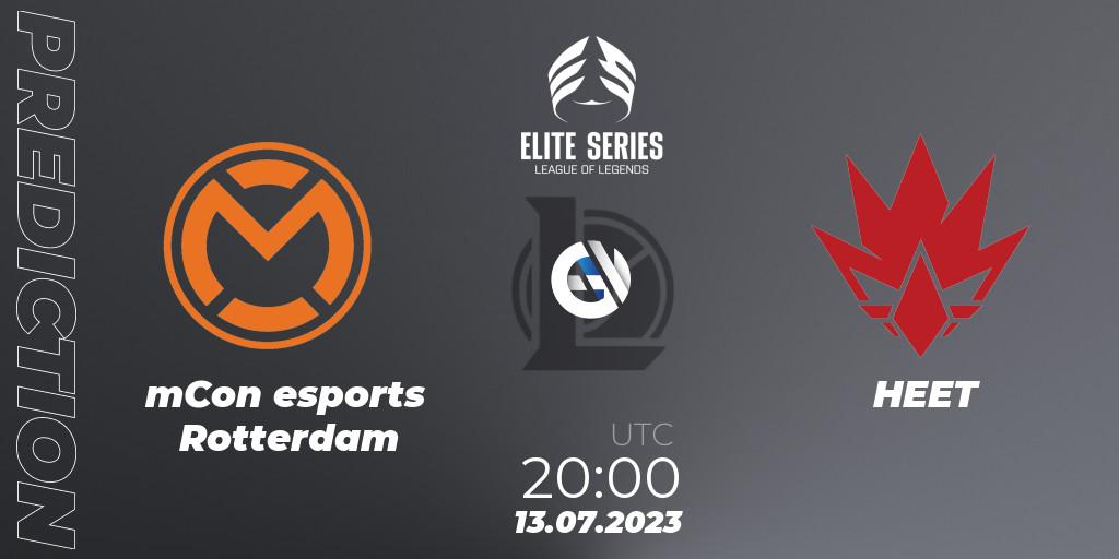 mCon esports Rotterdam vs HEET: Betting TIp, Match Prediction. 13.07.23. LoL, Elite Series Summer 2023