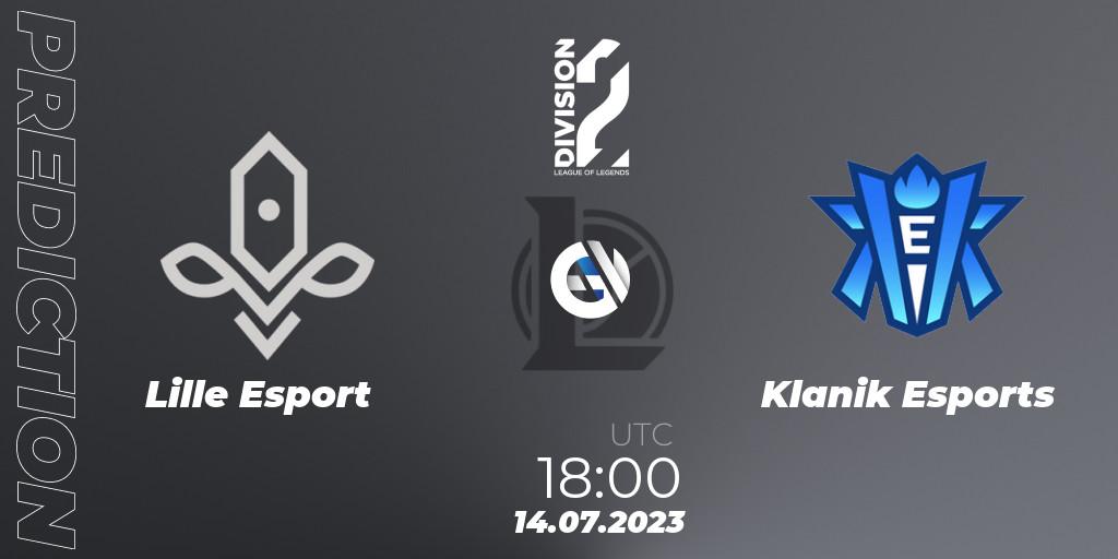 Lille Esport vs Klanik Esports: Betting TIp, Match Prediction. 14.07.2023 at 18:00. LoL, LFL Division 2 Summer 2023 - Group Stage