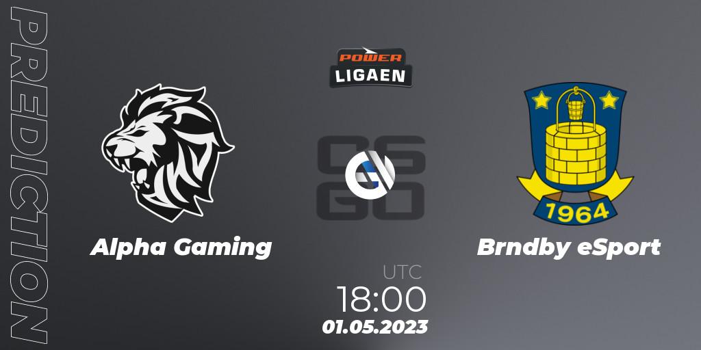 Alpha Gaming vs Brøndby eSport: Betting TIp, Match Prediction. 01.05.2023 at 18:00. Counter-Strike (CS2), Dust2.dk Ligaen Season 23
