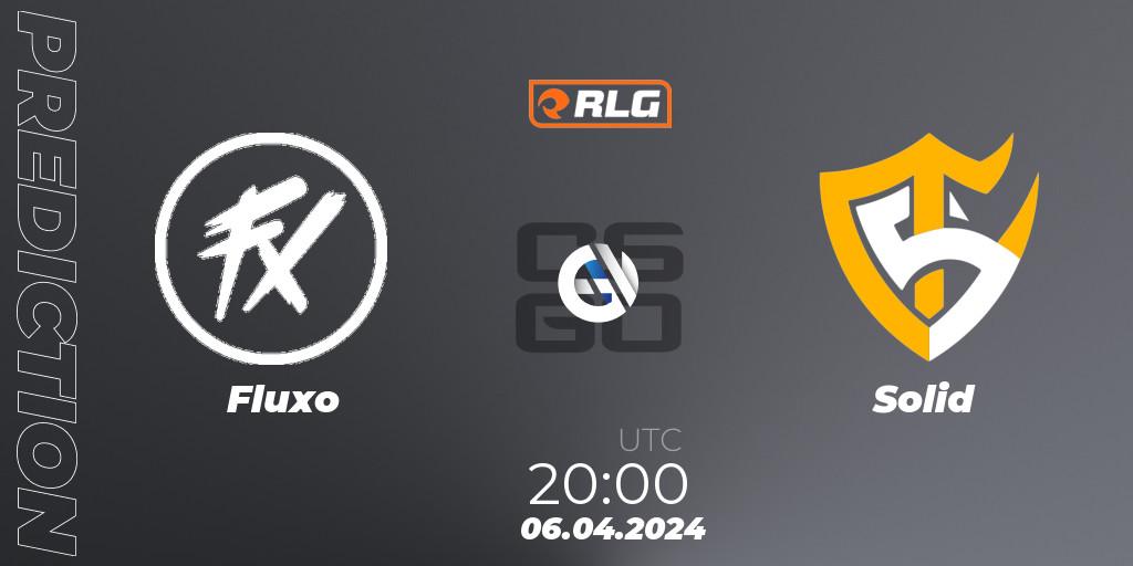Fluxo vs Solid: Betting TIp, Match Prediction. 06.04.2024 at 20:00. Counter-Strike (CS2), RES Latin American Series #3