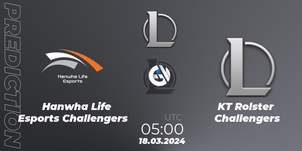 Hanwha Life Esports Challengers vs KT Rolster Challengers: Betting TIp, Match Prediction. 18.03.24. LoL, LCK Challengers League 2024 Spring - Group Stage