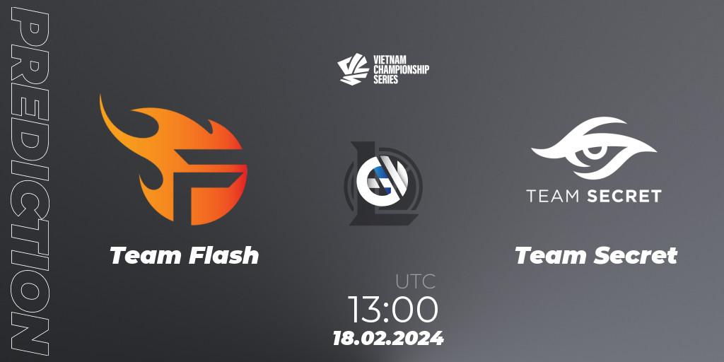 Team Flash vs Team Secret: Betting TIp, Match Prediction. 18.02.24. LoL, VCS Dawn 2024 - Group Stage