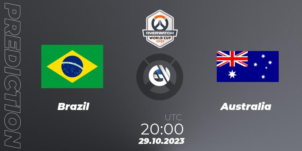 Brazil vs Australia: Betting TIp, Match Prediction. 29.10.23. Overwatch, Overwatch World Cup 2023