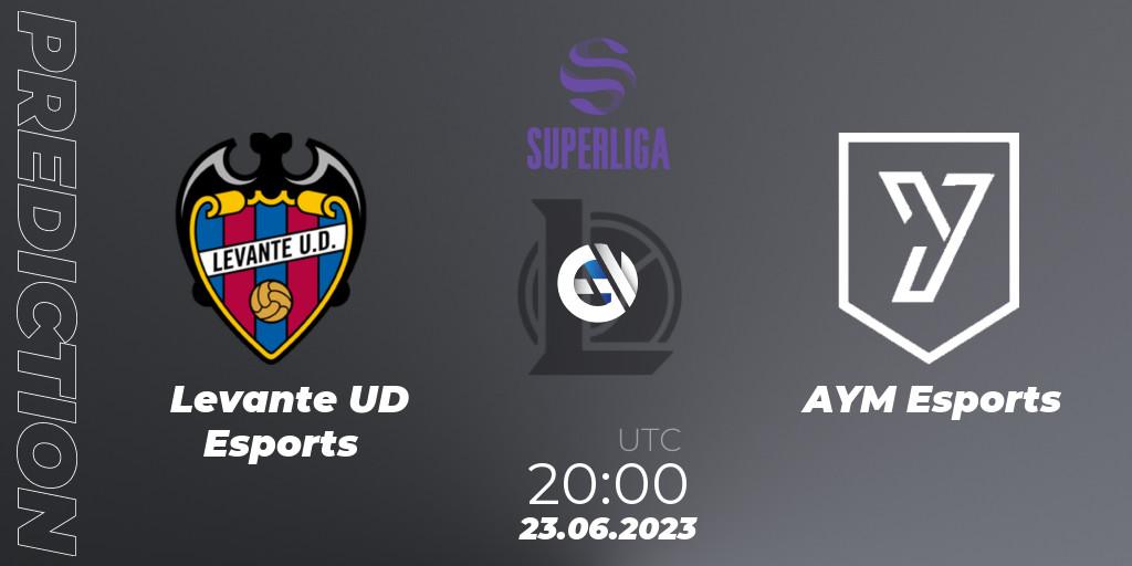 Levante UD Esports vs AYM Esports: Betting TIp, Match Prediction. 23.06.2023 at 20:00. LoL, LVP Superliga 2nd Division 2023 Summer