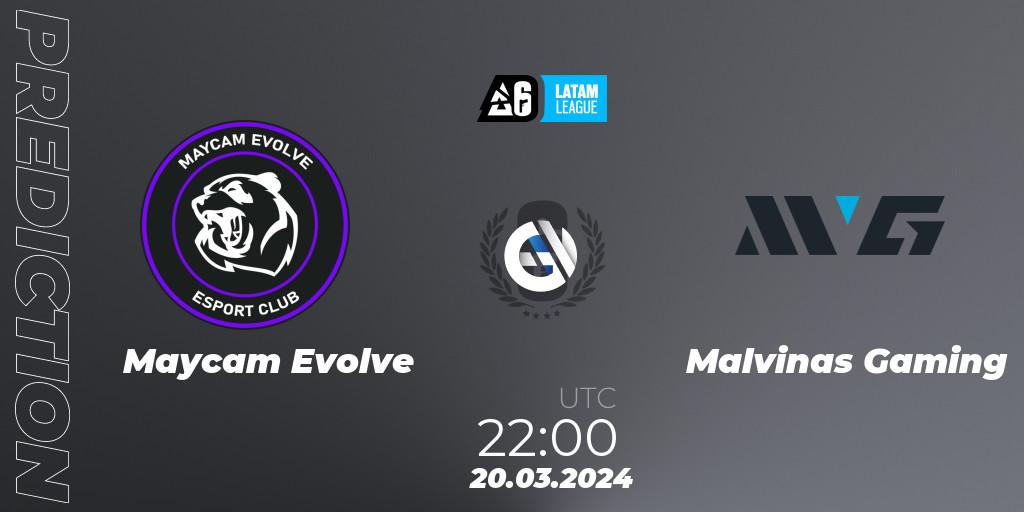 Maycam Evolve vs Malvinas Gaming: Betting TIp, Match Prediction. 20.03.2024 at 22:00. Rainbow Six, LATAM League 2024 - Stage 1: LATAM South
