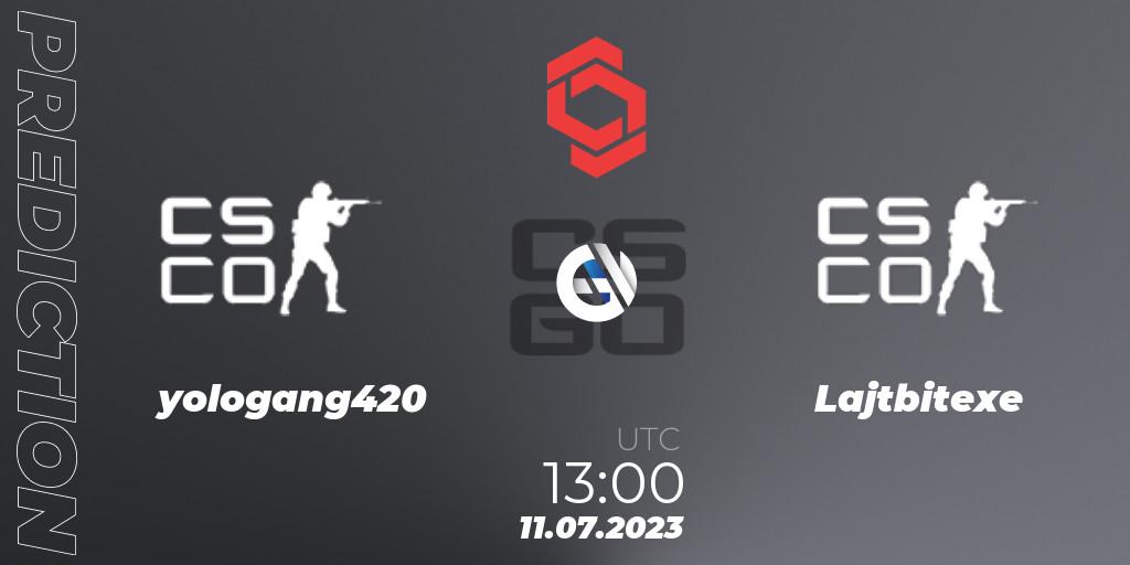 yologang420 vs Lajtbitexe: Betting TIp, Match Prediction. 11.07.2023 at 13:00. Counter-Strike (CS2), CCT Central Europe Series #7: Open Qualifier