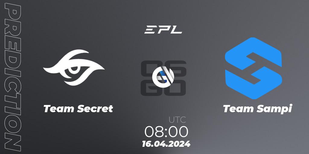 Team Secret vs Team Sampi: Betting TIp, Match Prediction. 16.04.24. CS2 (CS:GO), European Pro League Season 15