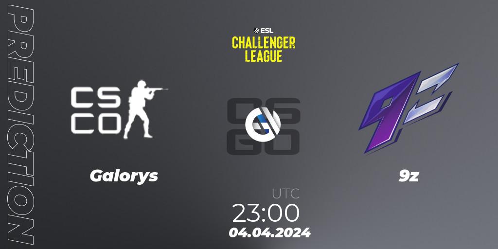 Galorys vs 9z: Betting TIp, Match Prediction. 04.04.24. CS2 (CS:GO), ESL Challenger League Season 47: South America