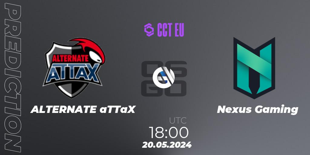 ALTERNATE aTTaX vs Nexus Gaming: Betting TIp, Match Prediction. 20.05.2024 at 18:00. Counter-Strike (CS2), CCT Season 2 Europe Series 4
