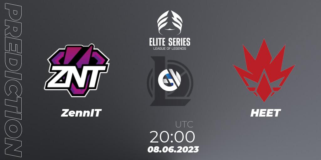 ZennIT vs HEET: Betting TIp, Match Prediction. 08.06.2023 at 20:00. LoL, Elite Series Summer 2023