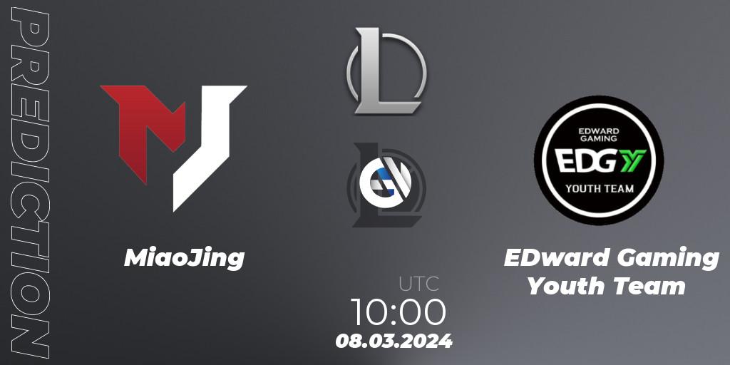 MiaoJing vs EDward Gaming Youth Team: Betting TIp, Match Prediction. 08.03.24. LoL, LDL 2024 - Stage 1