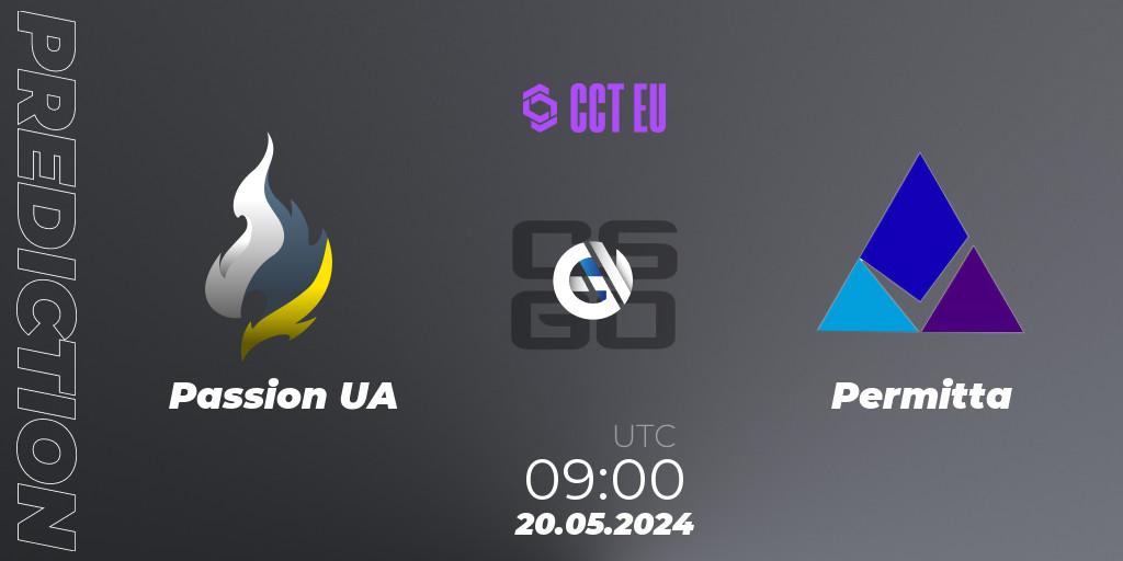 Passion UA vs Permitta: Betting TIp, Match Prediction. 20.05.2024 at 09:00. Counter-Strike (CS2), CCT Season 2 Europe Series 4