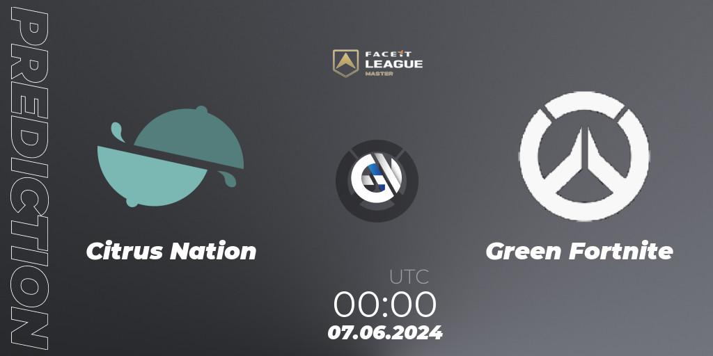 Citrus Nation vs Green Fortnite: Betting TIp, Match Prediction. 07.06.2024 at 00:00. Overwatch, FACEIT League Season 1 - NA Master Road to EWC