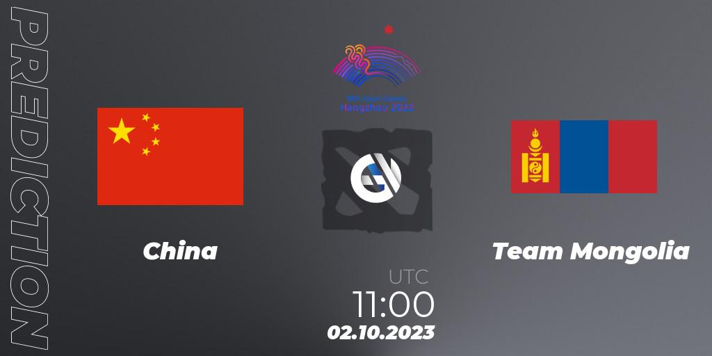China vs Team Mongolia: Betting TIp, Match Prediction. 02.10.23. Dota 2, 2022 Asian Games