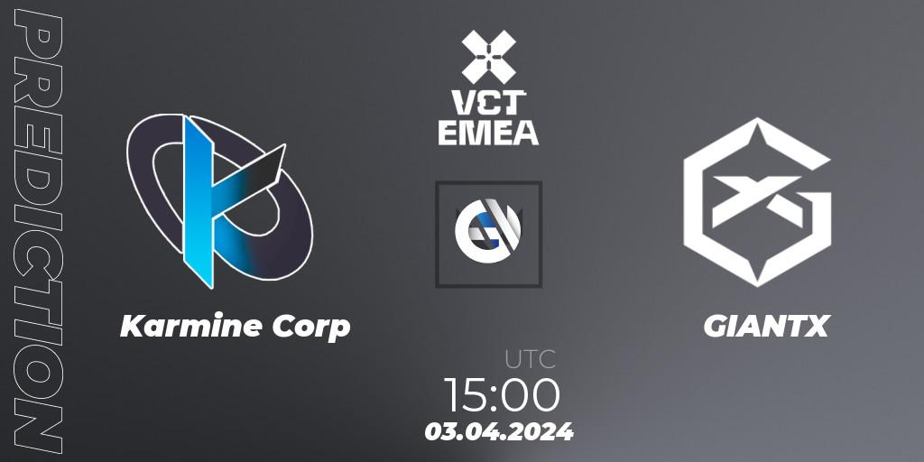 Karmine Corp vs GIANTX: Betting TIp, Match Prediction. 03.04.24. VALORANT, VALORANT Champions Tour 2024: EMEA League - Stage 1 - Group Stage