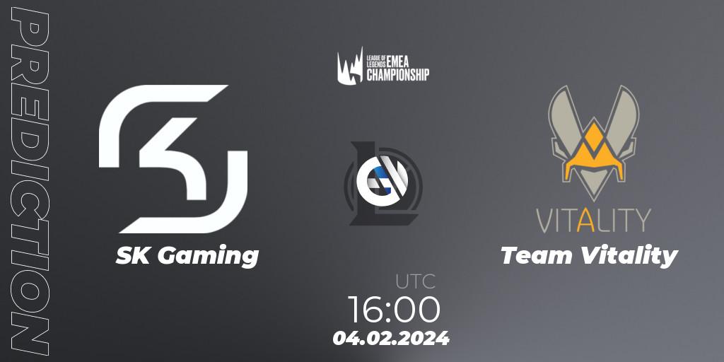 SK Gaming vs Team Vitality: Betting TIp, Match Prediction. 04.02.24. LoL, LEC Winter 2024 - Playoffs