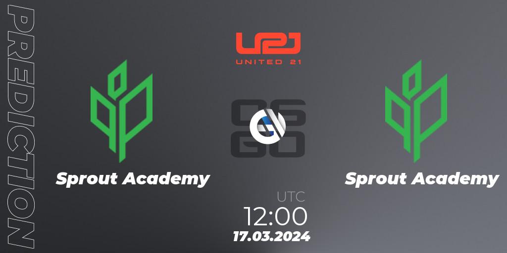 Sprout Academy vs ENCE Academy: Betting TIp, Match Prediction. 18.03.24. CS2 (CS:GO), United21 Season 13