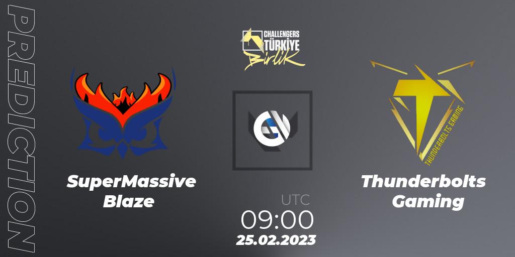 SuperMassive Blaze vs Thunderbolts Gaming: Betting TIp, Match Prediction. 25.02.23. VALORANT, VALORANT Challengers 2023 Turkey: Birlik Split 1
