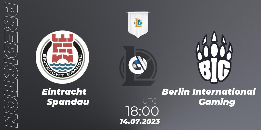 Eintracht Spandau vs Berlin International Gaming: Betting TIp, Match Prediction. 14.07.23. LoL, Prime League Summer 2023 - Group Stage