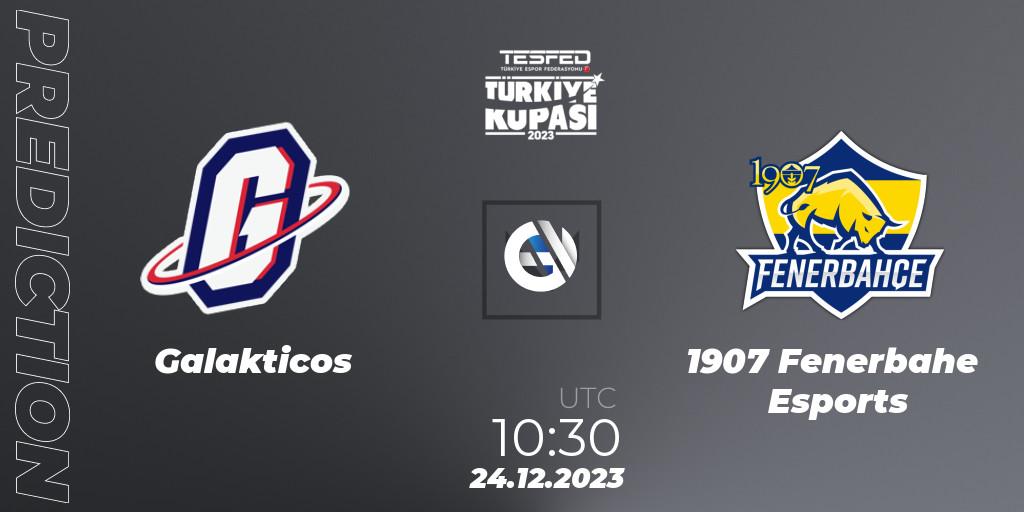 Galakticos vs 1907 Fenerbahçe Esports: Betting TIp, Match Prediction. 24.12.2023 at 10:30. VALORANT, TESFED Türkiye Kupası - 2023