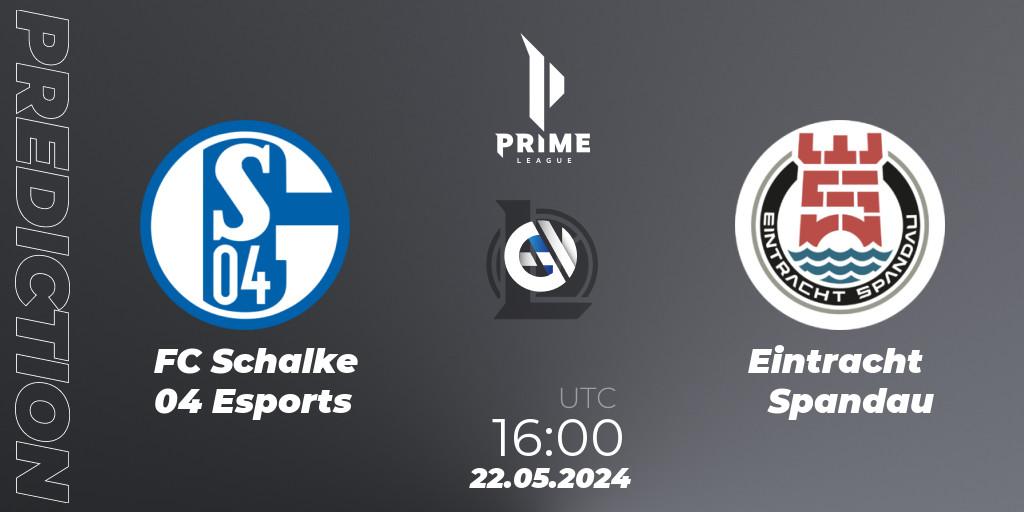FC Schalke 04 Esports vs Eintracht Spandau: Betting TIp, Match Prediction. 22.05.2024 at 16:00. LoL, Prime League Summer 2024