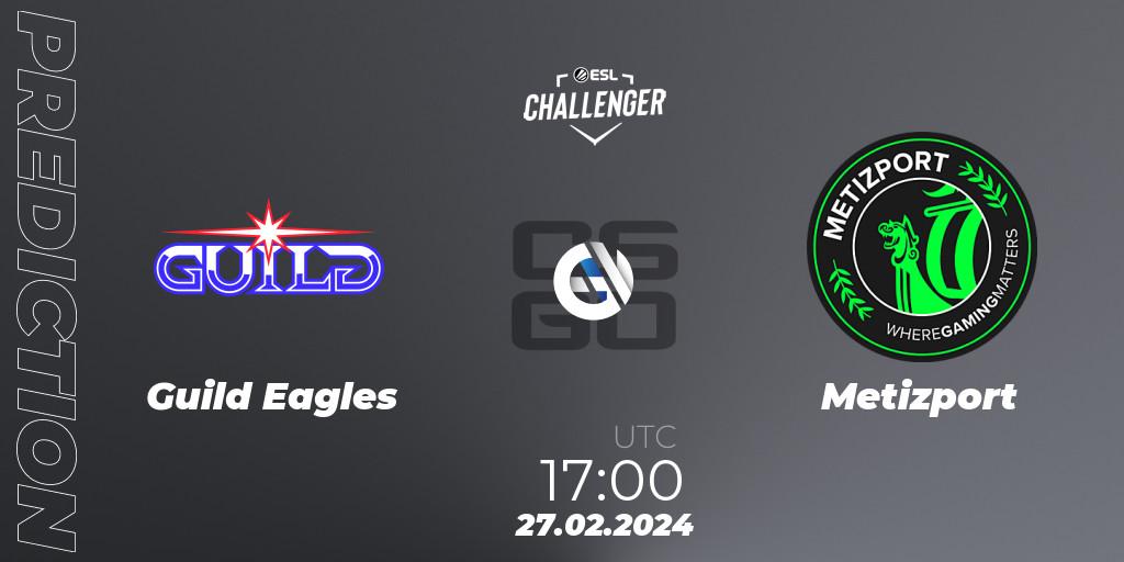 Guild Eagles vs Metizport: Betting TIp, Match Prediction. 27.02.2024 at 17:00. Counter-Strike (CS2), ESL Challenger #56: European Open Qualifier