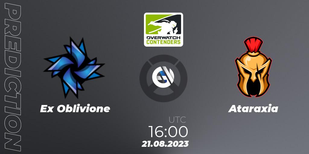 Ex Oblivione vs Ataraxia: Betting TIp, Match Prediction. 21.08.2023 at 16:00. Overwatch, Overwatch Contenders 2023 Summer Series: Europe