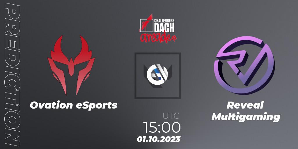 Ovation eSports vs Reveal Multigaming: Betting TIp, Match Prediction. 01.10.2023 at 15:00. VALORANT, VALORANT Challengers 2023 DACH: Arcade