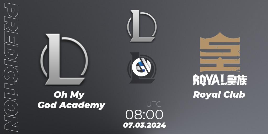 Oh My God Academy vs Royal Club: Betting TIp, Match Prediction. 07.03.24. LoL, LDL 2024 - Stage 1