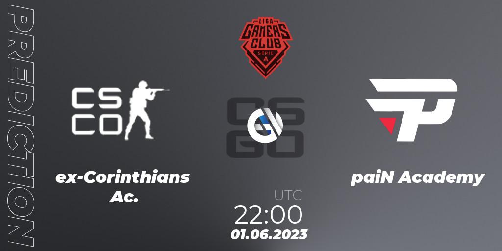 ex-Corinthians Ac. vs paiN Academy: Betting TIp, Match Prediction. 01.06.23. CS2 (CS:GO), Gamers Club Liga Série A: May 2023