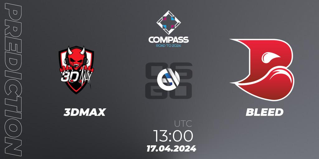 3DMAX vs BLEED: Betting TIp, Match Prediction. 17.04.2024 at 10:00. Counter-Strike (CS2), YaLLa Compass Spring 2024