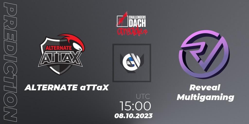 ALTERNATE aTTaX vs Reveal Multigaming: Betting TIp, Match Prediction. 08.10.2023 at 15:00. VALORANT, VALORANT Challengers 2023 DACH: Arcade