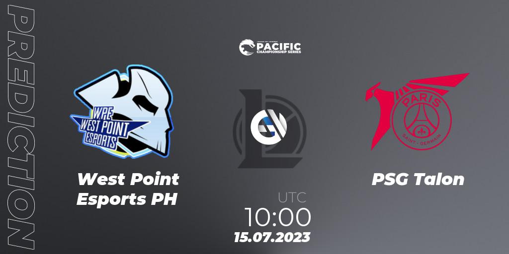 West Point Esports PH vs PSG Talon: Betting TIp, Match Prediction. 15.07.2023 at 10:00. LoL, PACIFIC Championship series Group Stage