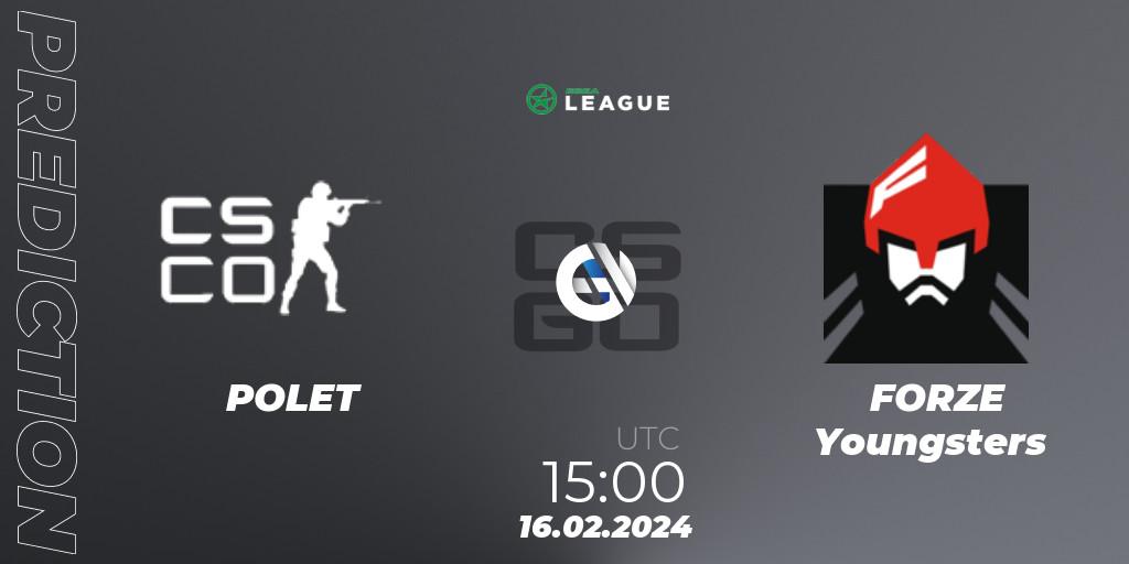 POLET vs FORZE Youngsters: Betting TIp, Match Prediction. 16.02.24. CS2 (CS:GO), ESEA Season 48: Advanced Division - Europe