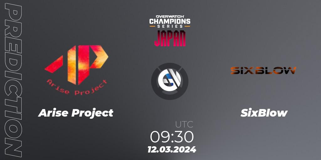 Arise Project vs SixBlow: Betting TIp, Match Prediction. 12.03.2024 at 10:30. Overwatch, Overwatch Champions Series 2024 - Stage 1 Japan