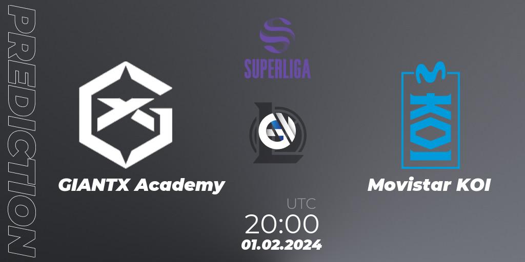 GIANTX Academy vs Movistar KOI: Betting TIp, Match Prediction. 01.02.2024 at 20:00. LoL, Superliga Spring 2024 - Group Stage