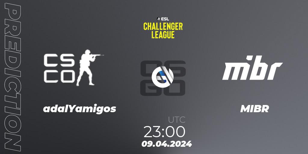 adalYamigos vs MIBR: Betting TIp, Match Prediction. 09.04.24. CS2 (CS:GO), ESL Challenger League Season 47: South America